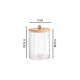 Small Acrylic Cotton Organizer With Wooden Cover